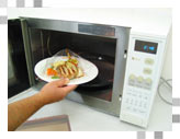 Re-heating food in the microwave