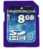 Directron 8GB SDHC Flash Memory Card, Class 10, Model: SD-DIRECT8GBC10